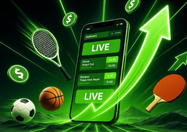 live sports betting on the rise