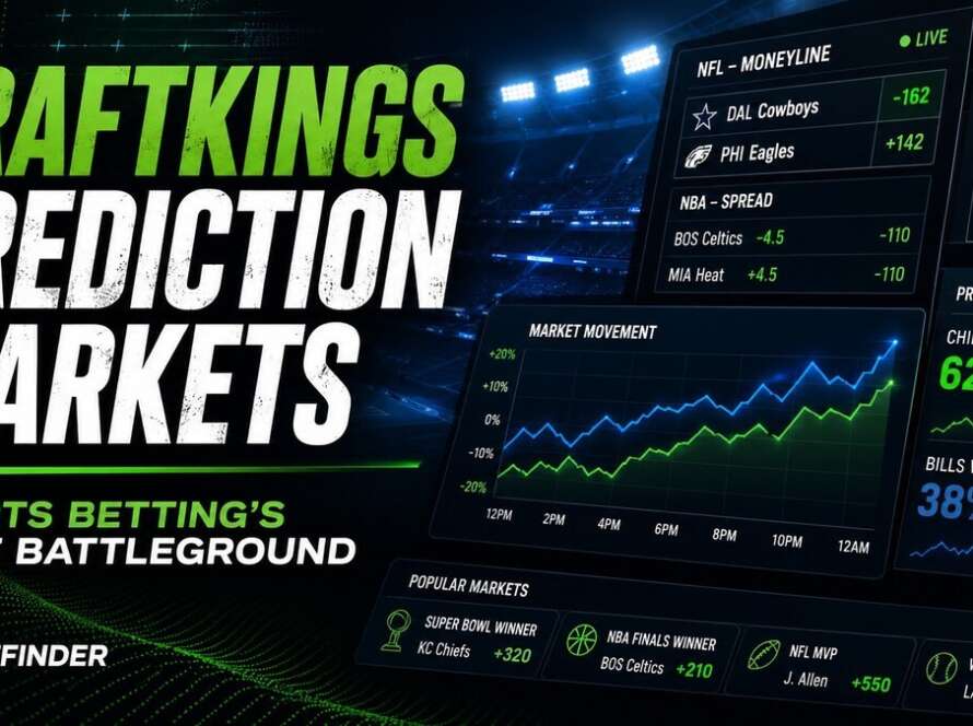 DraftKings prediction markets and sports betting analysis graphic
