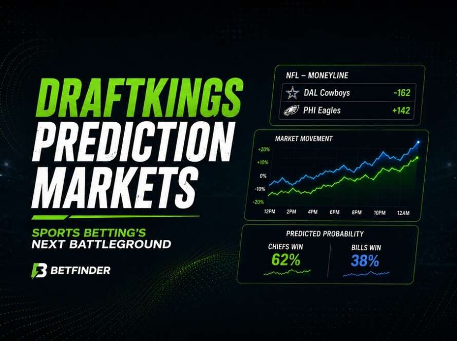 DraftKings prediction markets and sports betting analysis graphic