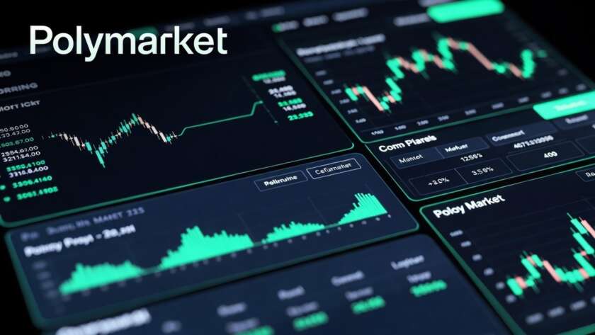 Polymarket trading dashboard with live charts, representing the platform’s new multi-leg contracts that work like parlay bets on prediction markets.