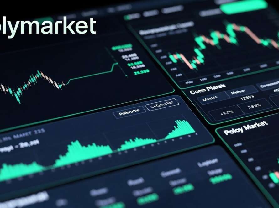 Polymarket trading dashboard with live charts, representing the platform’s new multi-leg contracts that work like parlay bets on prediction markets.