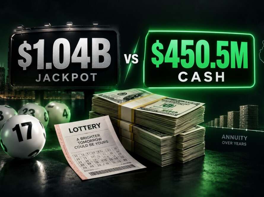 Powerball $1.04 billion jackpot compared with the $450.5 million cash payout option